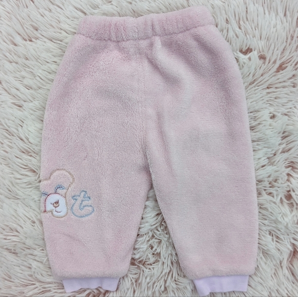 Duobitu "BRAT" Pink Fleece Embroidered Jogger Pants Infant 3 months - Picture 3 of 5